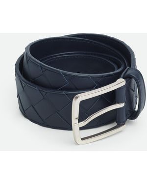 Bottega Veneta Intrecciato Belt - Blue