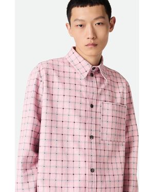 Bottega Veneta プリントレザー シャツ - ピンク