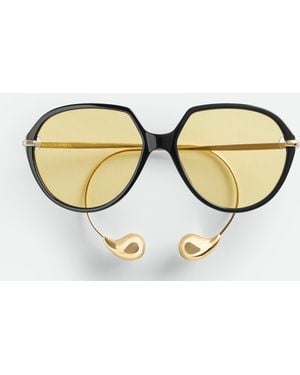 Bottega Veneta ドロップ スクエア サングラス - ナチュラル
