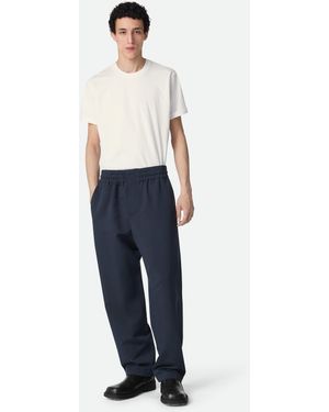 Bottega Veneta シルク＆コットンツイル パンツ - ブルー