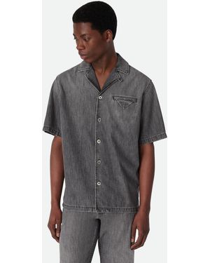 Bottega Veneta ヴィンテージ ブラックデニム シャツ - グレー