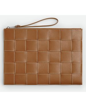 Bottega Veneta ラージ カセット ポーチ - ブラウン