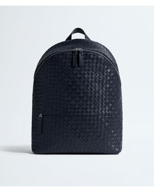 Bottega Veneta Intrecciato 1975 Backpack - Blue