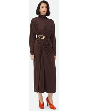 Bottega Veneta クレープ ビスコース ジャージー ドレス - レッド