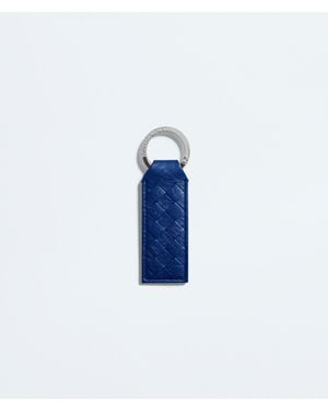 Bottega Veneta Woven Mycelium Key Ring - Blue