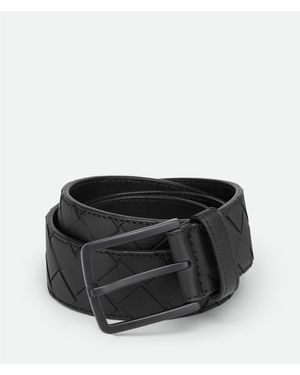 Bottega Veneta Intrecciato Belt - Black