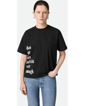 Bottega Veneta コットン プリント ジャージー Tシャツ - ブラック