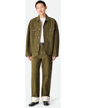 Bottega Veneta カラー ターンアップ デニムパンツ - グリーン