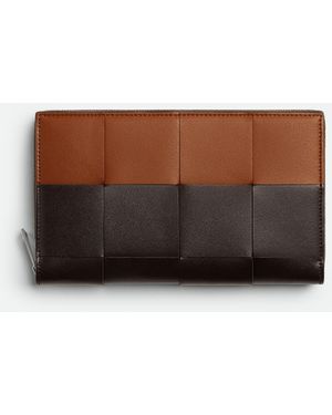 Bottega Veneta カセット ジップアラウンドウォレット - ブラウン