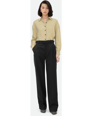 Bottega Veneta ストライプ ウール パンツ - ホワイト
