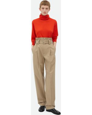 Bottega Veneta コンパクトコットン パンツ - レッド
