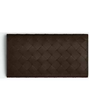 Bottega Veneta コインパース付きロングウォレット - ブラウン