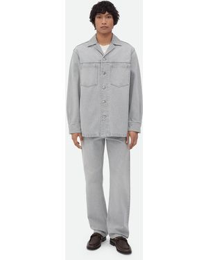 Bottega Veneta ライトグレーウォッシュド デニムシャツ