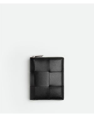 Bottega Veneta カセット ジップアラウンドウォレット - ブラック