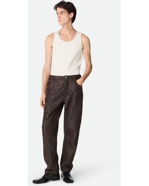 メンズ Bottega Veneta コットンツイル ストレートパンツ
