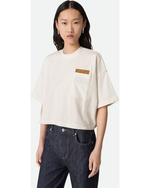 Bottega Veneta コットン ジャージー クロップドTシャツ - ホワイト