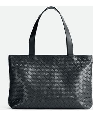 Bottega Veneta Small Intrecciato Zipped Tote - Black