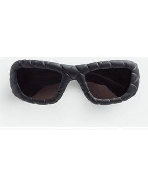 Bottega Veneta ダッシュ レクタンギュラー サングラス ブラック