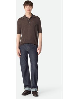 Bottega Veneta ロー インディゴ ストレート デニムパンツ - ブルー