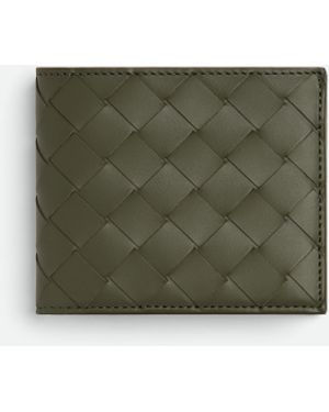 Bottega Veneta Intrecciato Bi-Fold Wallet With Coin Purse - Green