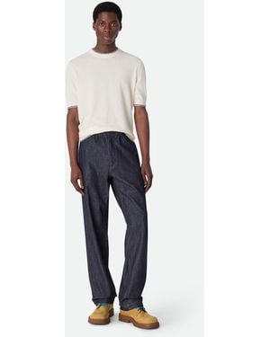 メンズ Bottega Veneta コットンツイル ストレートパンツ