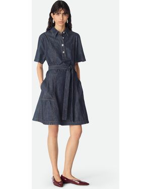 Bottega Veneta インディゴ デニム ドレス - ブルー