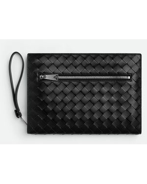 Bottega Veneta スモール イントレチャート リストレット ドキュメントケース - ブラック