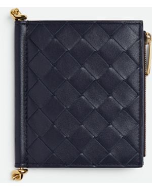 Bottega Veneta ソルスティス スモール 二つ折りウォレット - ブルー