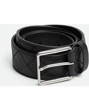 Bottega Veneta Intrecciato Belt - Black