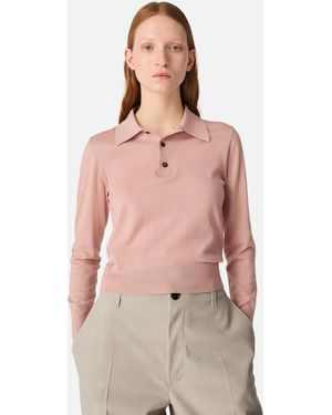 Bottega Veneta ライト ファイン カシミア ポロ - ピンク