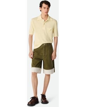 Bottega Veneta カラーデニム ショートパンツ - グリーン