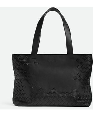 Bottega Veneta Small Intrecciato Zipped Tote - Black