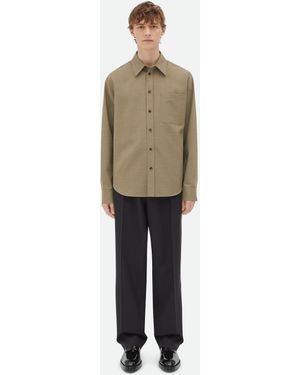 Bottega Veneta ライト テーラード ウール シャツ - ナチュラル