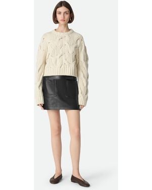 Bottega Veneta レザー スカート - ホワイト