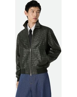 Bottega Veneta イントレチャートレザー ブルゾン - グリーン
