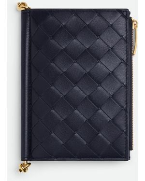 Bottega Veneta ソルスティス ミディアム 二つ折りウォレット - ブルー