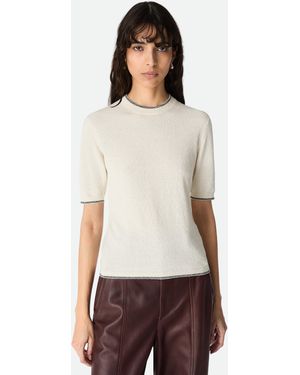 Bottega Veneta コットンブークレ トップス - ホワイト