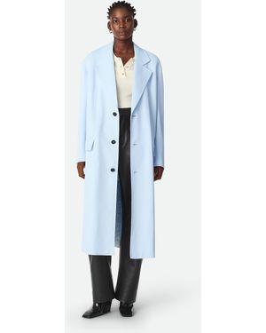 Bottega Veneta ビスコース＆シルクツイル コート - ブルー