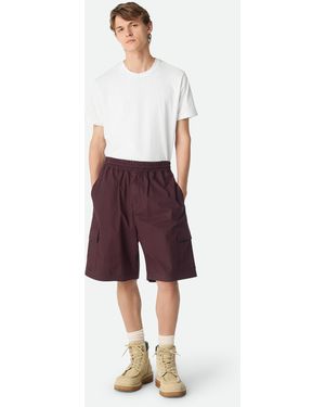 Bottega Veneta レジネイテッドコットン カーゴショートパンツ - レッド