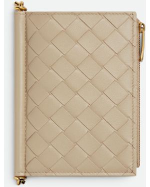 Bottega Veneta ソルスティス ミディアム 二つ折りウォレット - ナチュラル