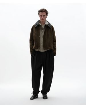 Bottega Veneta Suede Leather Jacket - Black