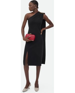 Bottega Veneta ウール ビスコース クレープ ドレス - ブラック