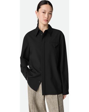 Bottega Veneta ファインウール シャツ - ブラック