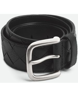 Bottega Veneta Intrecciato Belt - Black