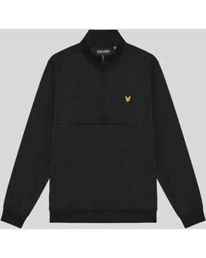 Lyle & Scott Windproof 1/2 Zip Midlayer - Black