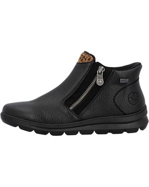 Rieker Z0059-00 Flat Ankle Boots - Black