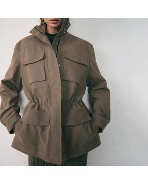 Mango Cottonturtleneck Parka With Pockets - Brown