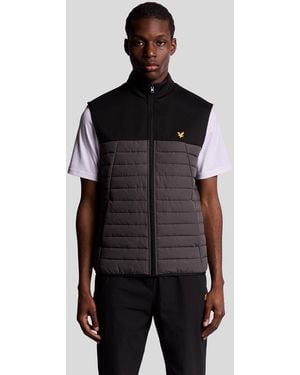 Lyle & Scott Sports Fleece Hybrid Gilet - Black