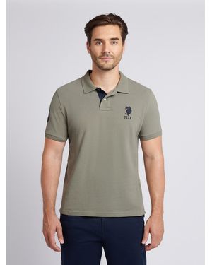 U.S. POLO ASSN. U. Polo Assn. Player 3 Cotton Pique Polo Shirt - Grey