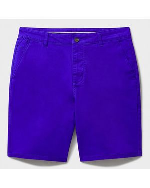 Crew Surf Bermuda Chino Cotton Stretch Shorts - Blue